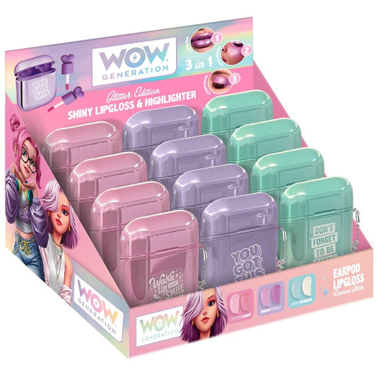 3 in 1 cheek  eye  and lip gloss wow generation assorted