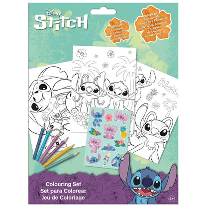 stitch disney coloring sticker set