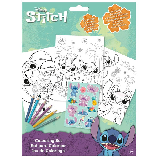 stitch disney coloring sticker set