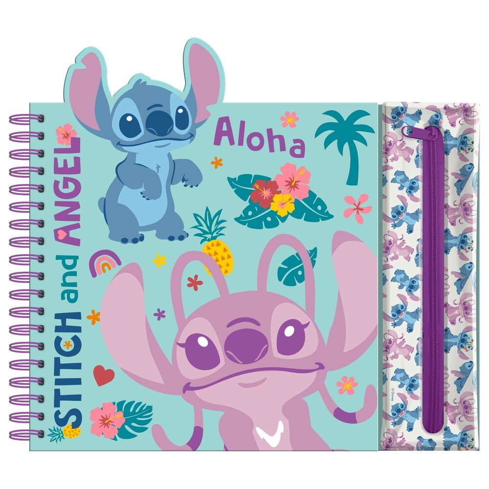 stitch disney activity book with removable case