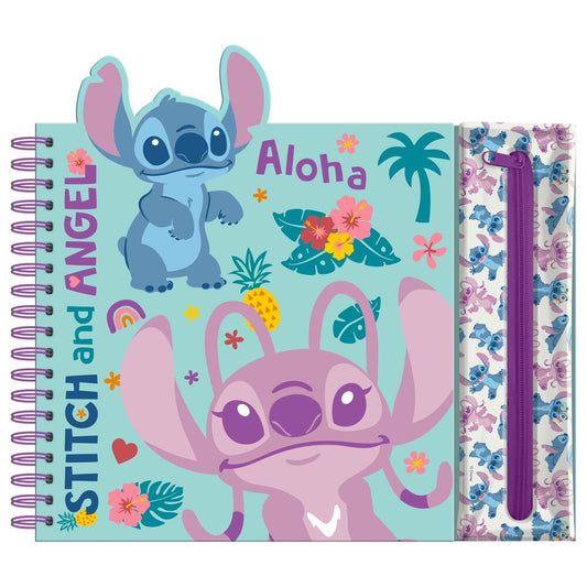 stitch disney activity book with removable case