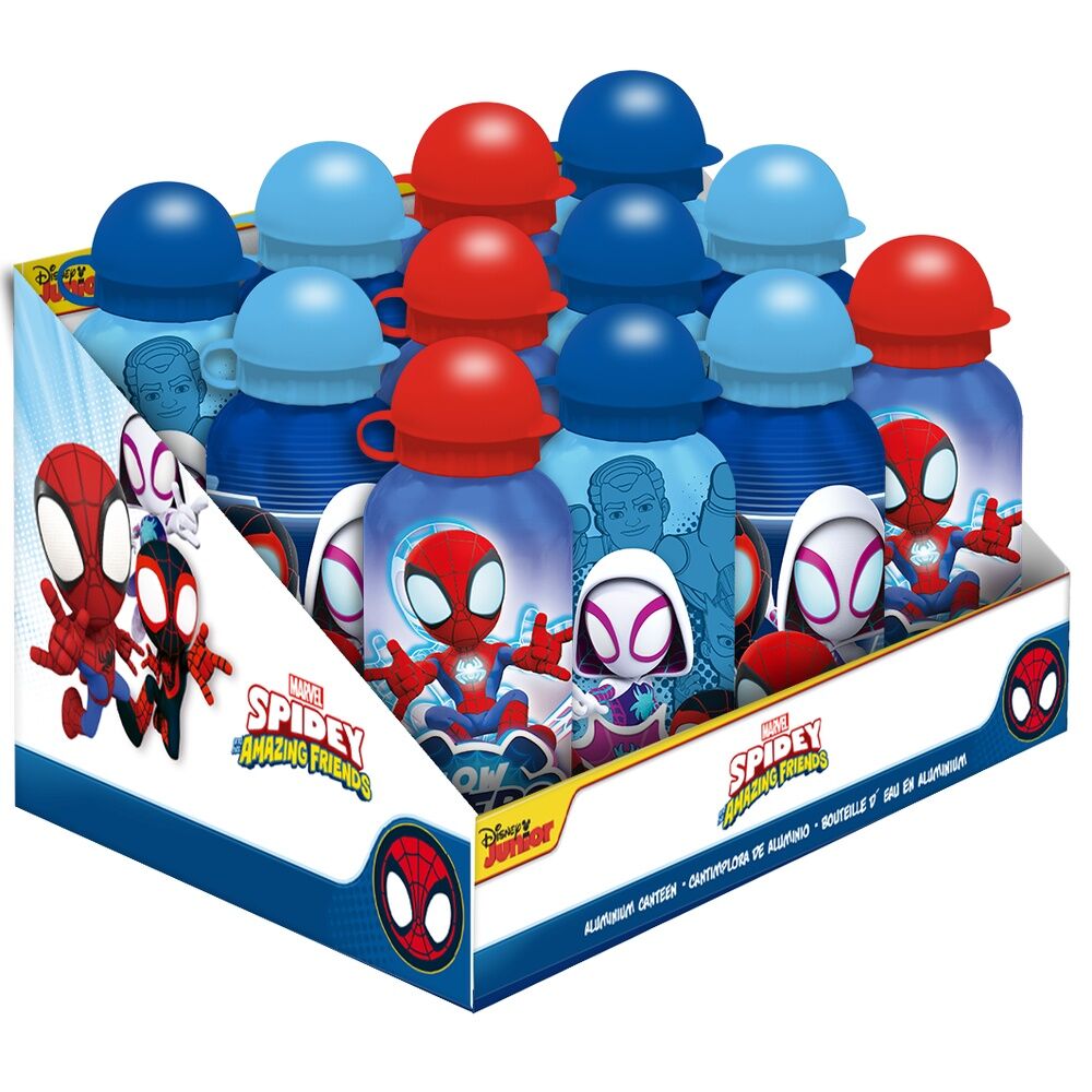 spidey the amazing friends marvel aluminum canteen 500ml assorted