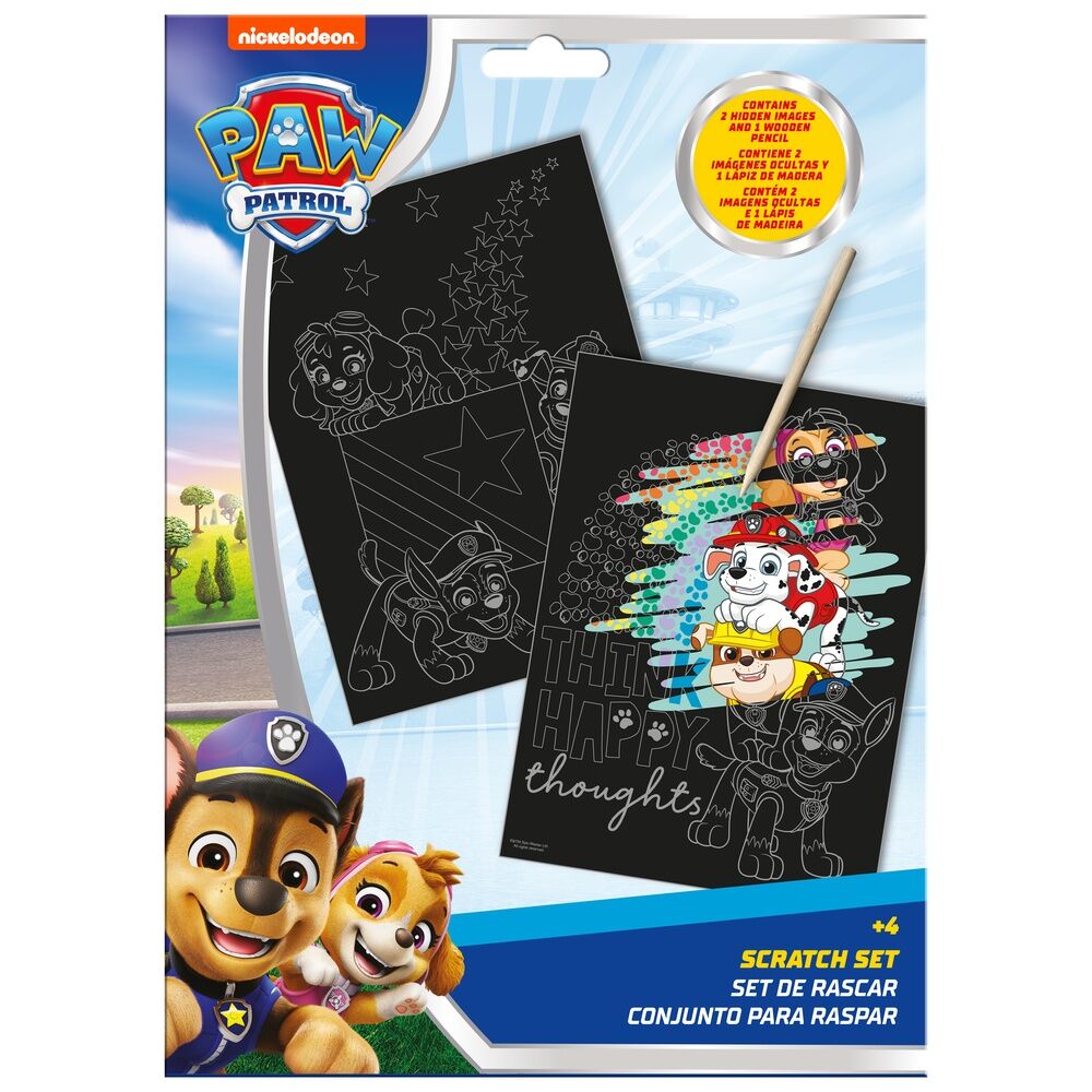 Set di articoli di cancelleria per grattare a tema Paw Patrol