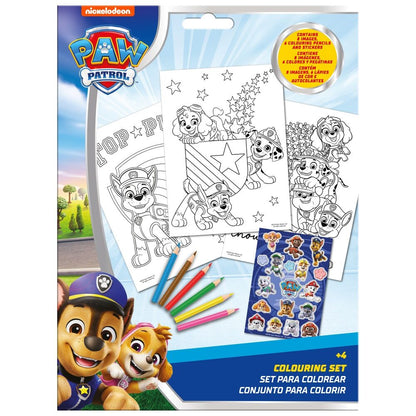 paw patrol coloring stickers set