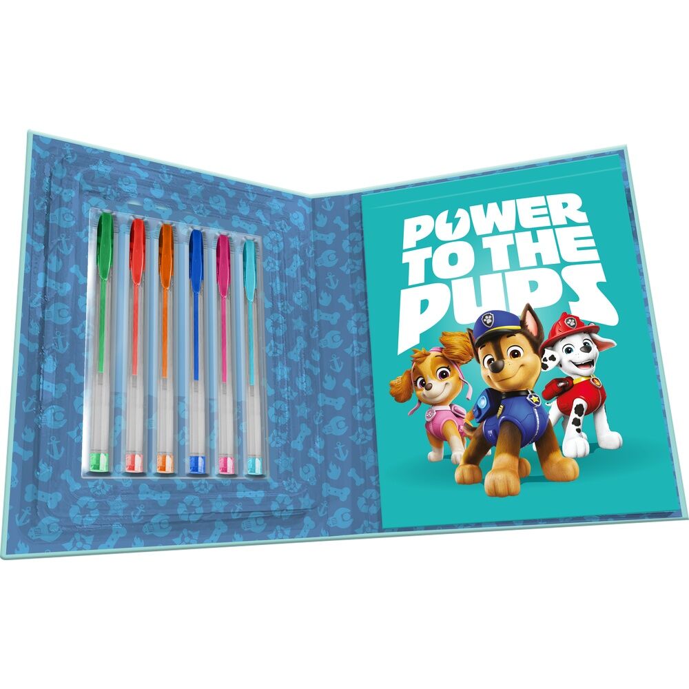 Libro di attività di Paw Patrol + 6 penne gel