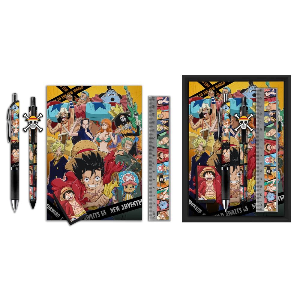 Set di articoli di cancelleria One Piece 5 pezzi