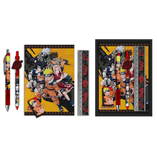 Conjunto de papelaria Naruto Shippuden 5 peças