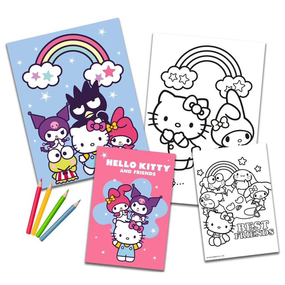 Set da colorare di Hello Kitty e amici