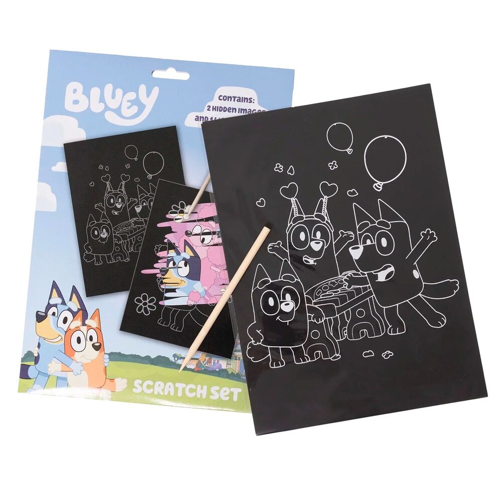 Ensemble de papeterie Bluey à gratter