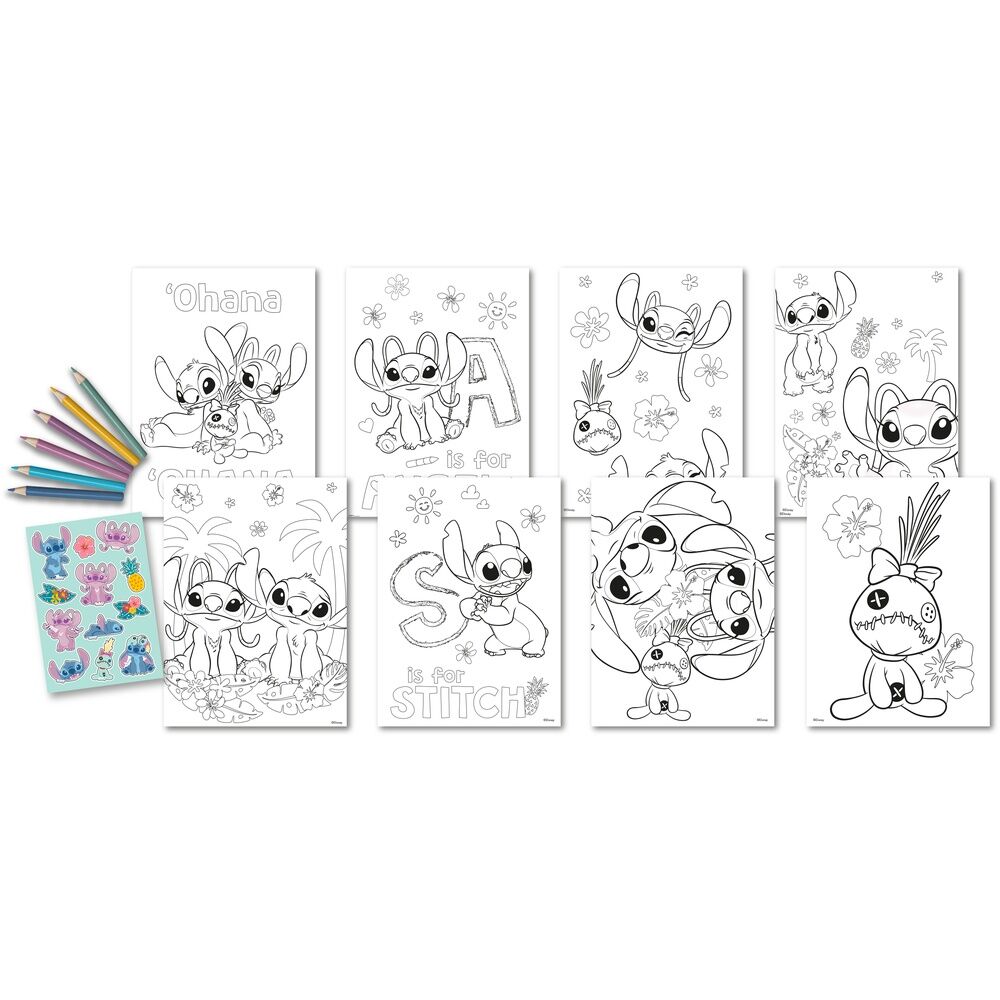 Stitch Disney Malaufkleber Set
