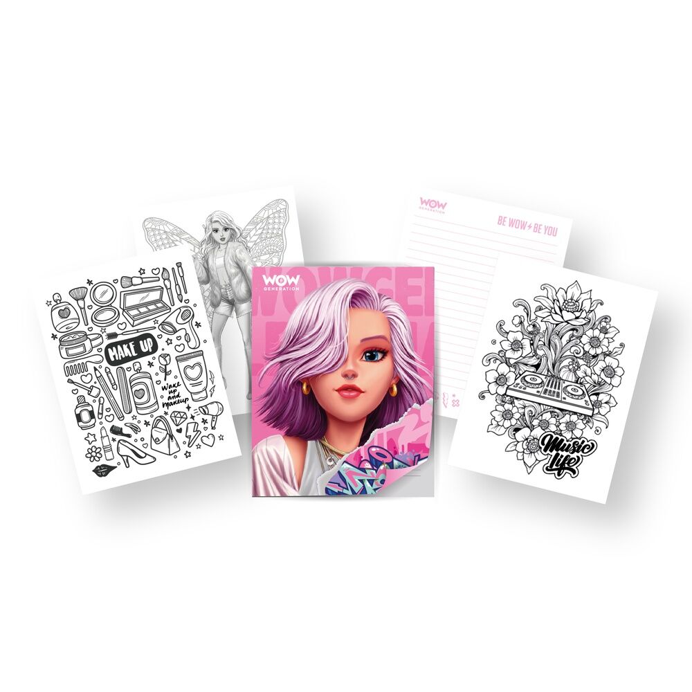 Libro para colorear + 8 bolígrafos de gel metálicos Wow Generation