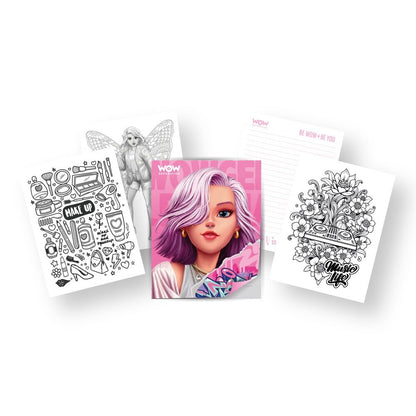 Libro para colorear + 8 bolígrafos de gel metálicos Wow Generation