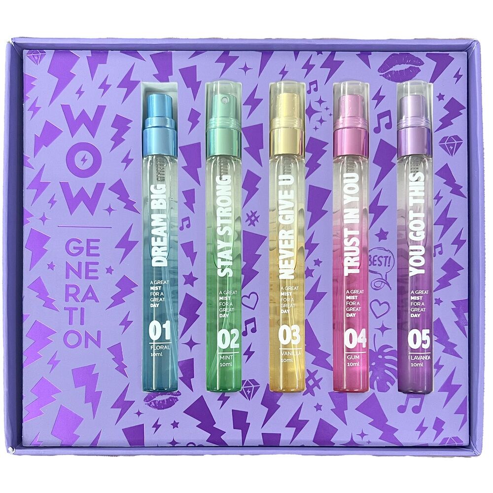 Set de 5 brumas corporales perfumadas Wow Generation