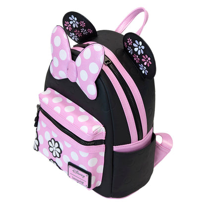 Mochila Loungefly Minnie Disney con estampado floral Rock the Dots