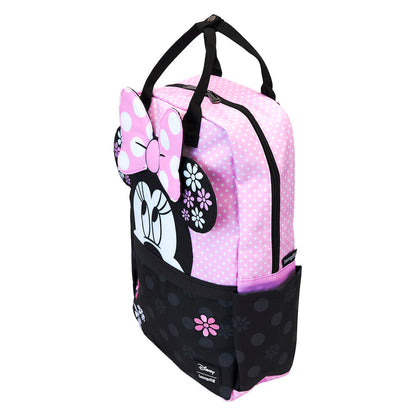 Mochila Loungefly de nylon Floral Rock the Dots Minnie Disney
