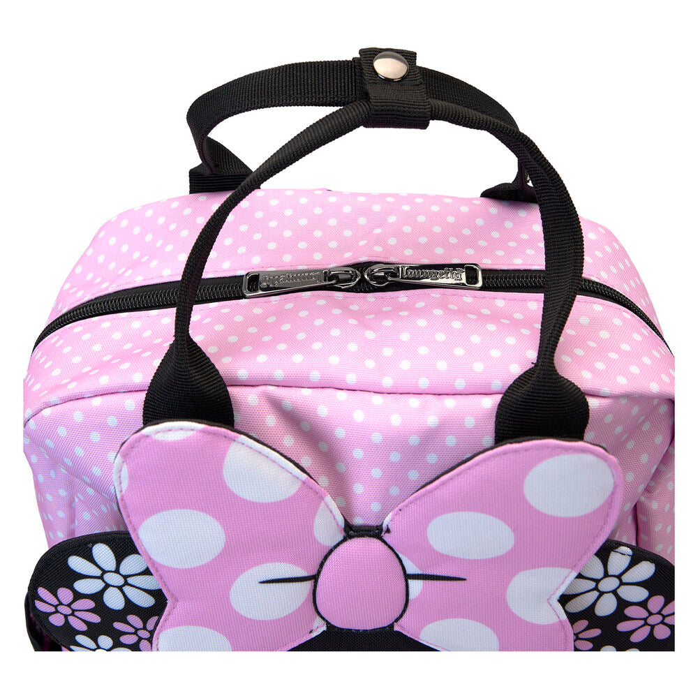 Mochila Loungefly de nylon Floral Rock the Dots Minnie Disney