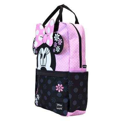 Mochila Loungefly de nylon Floral Rock the Dots Minnie Disney