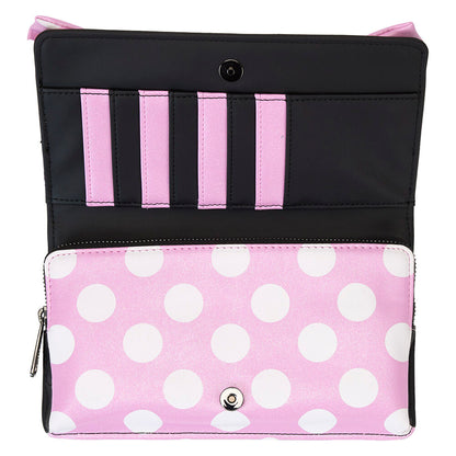 Sac bandoulière Loungefly Minnie Disney à pois et motif floral