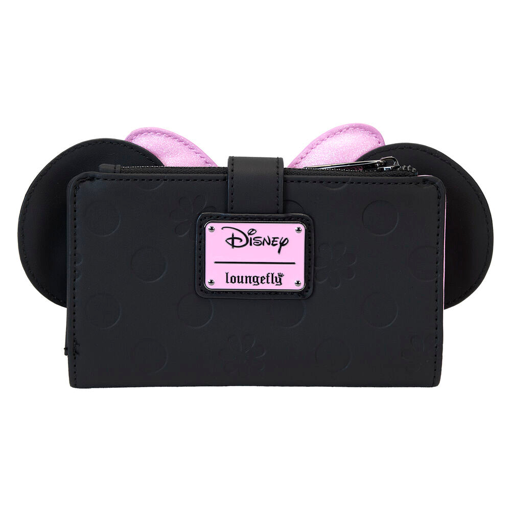 Carteira Loungefly Floral Rock the Dots Minnie Disney