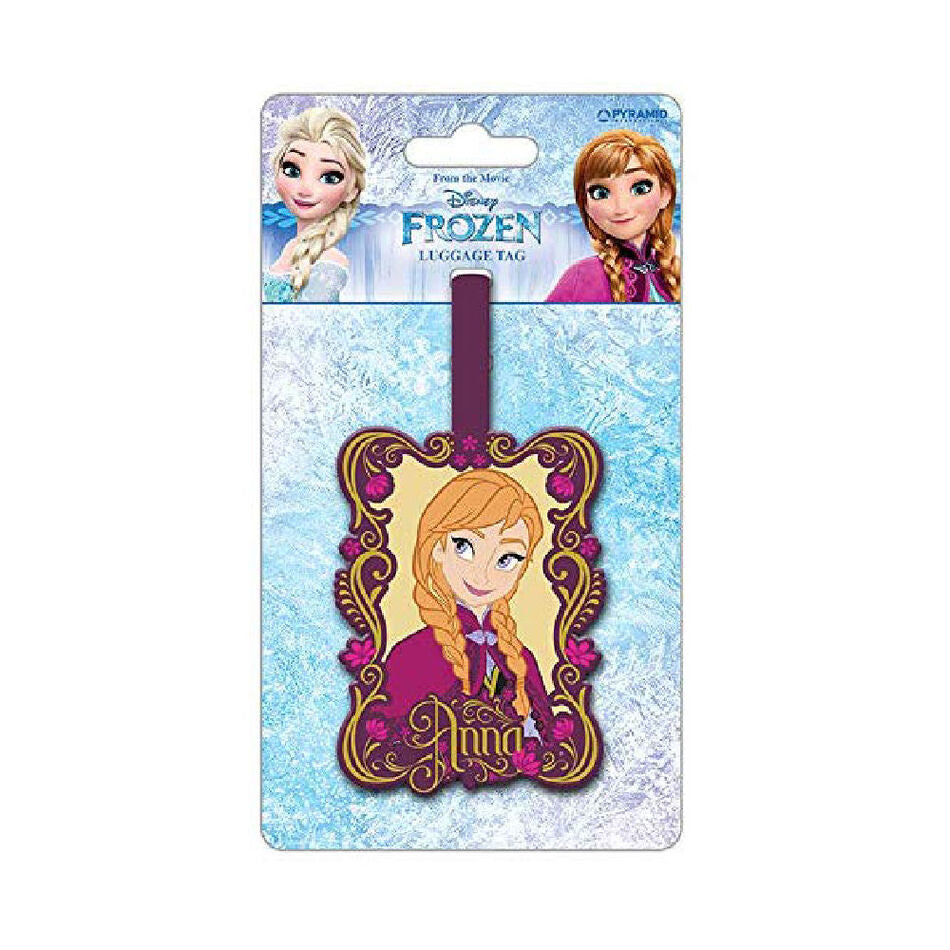 disney frozen anna luggage tag