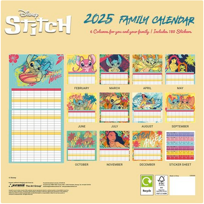 Stitch Disney Family Planner Calendar