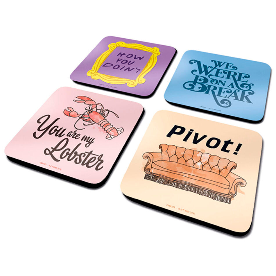 friends quotes coaster set