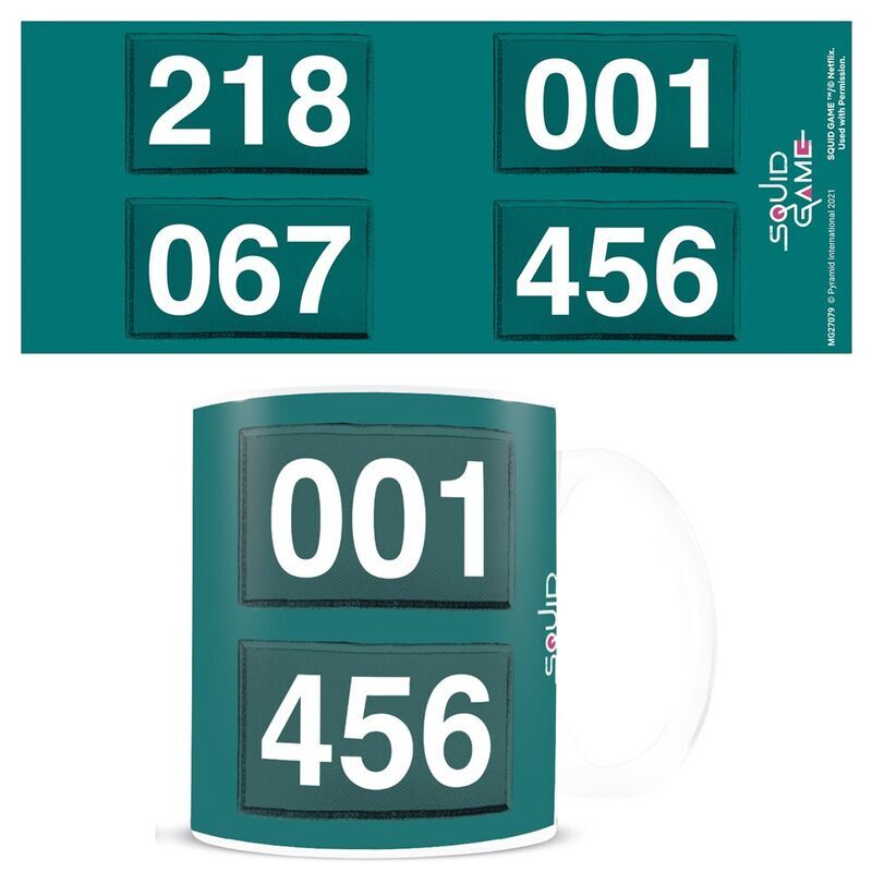 numbers mug the squid game 315ml