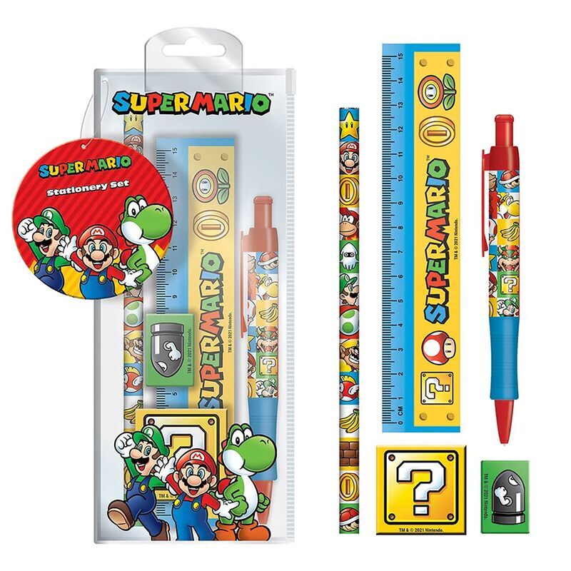 super mario bros stationery set