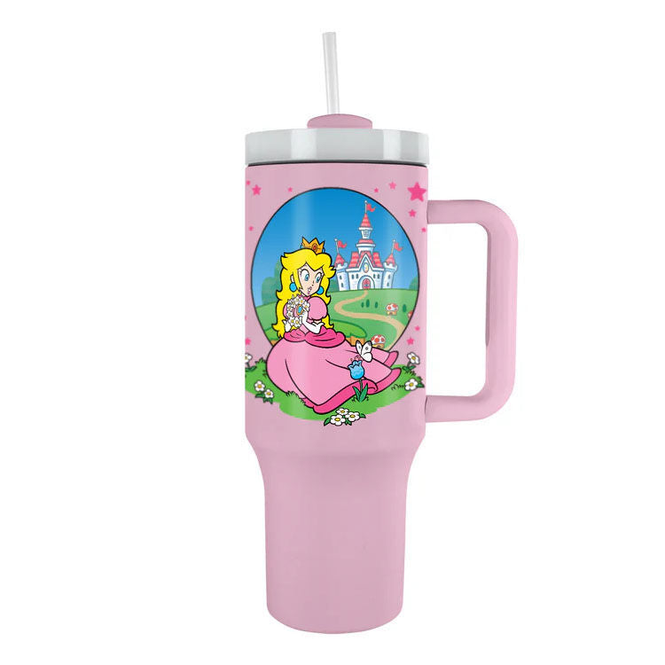 peach super mario bros 12l thermos mug