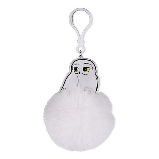 pompom hedwig harry potter keychain