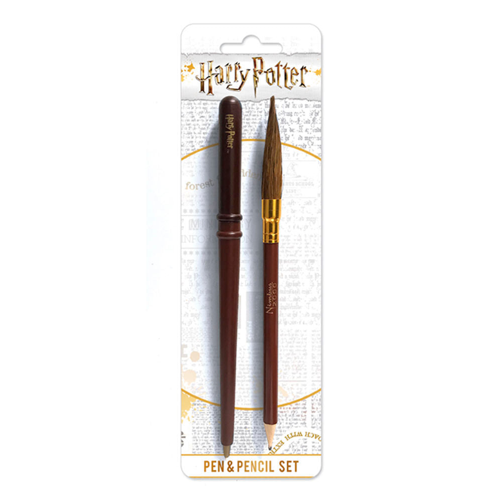 harry potter wand pen and pencil set