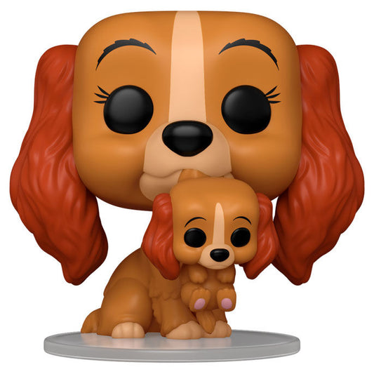 disney pop figure lady and the tramp lady with puppy