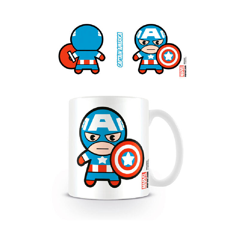 kawaii captain america marvel mug 315ml