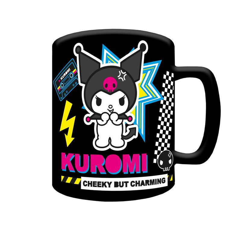 Caneca de pelúcia Kuromi Hello Kitty 440ml
