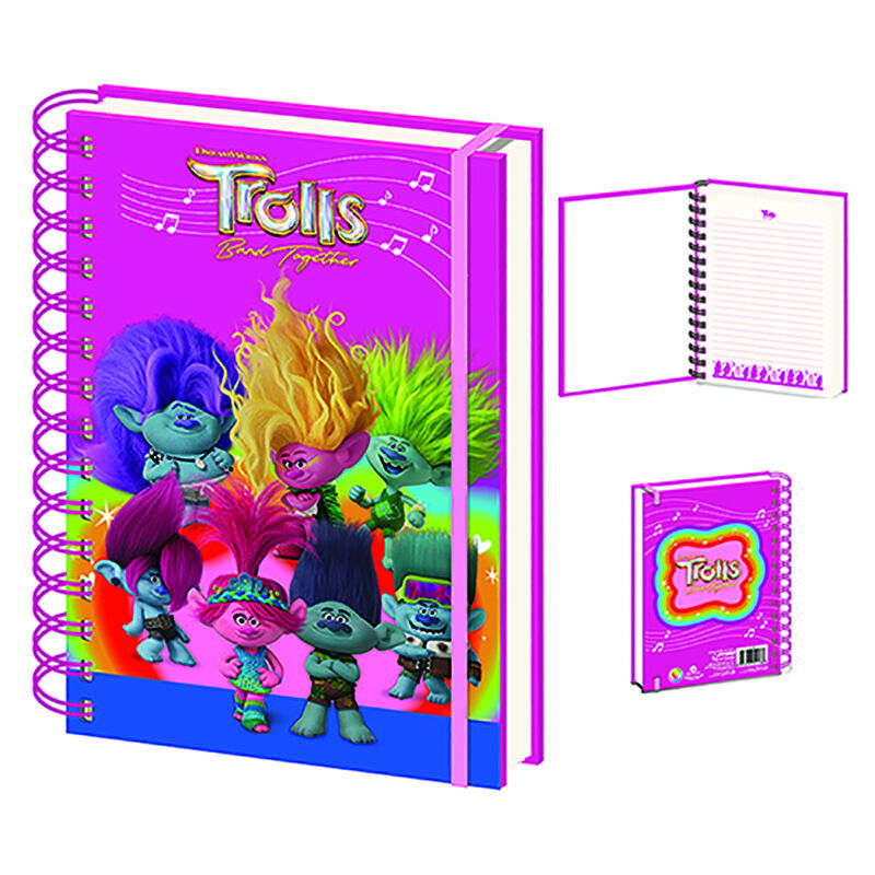 a5 lenticular notebook trolls