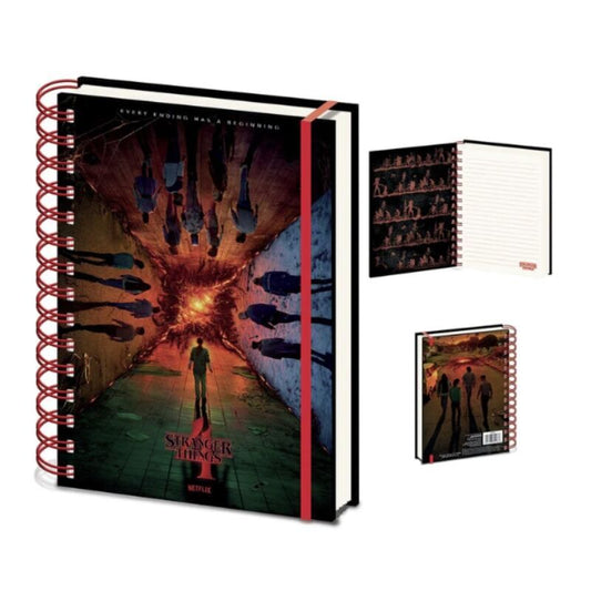 a5 stranger things notebook