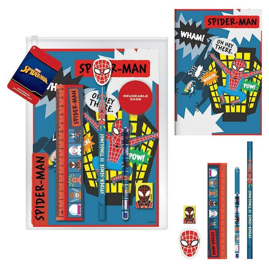 Stationery set with Spiderman Marvel notebook