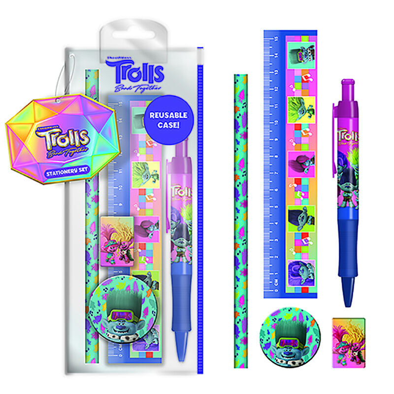 trolls stationery set