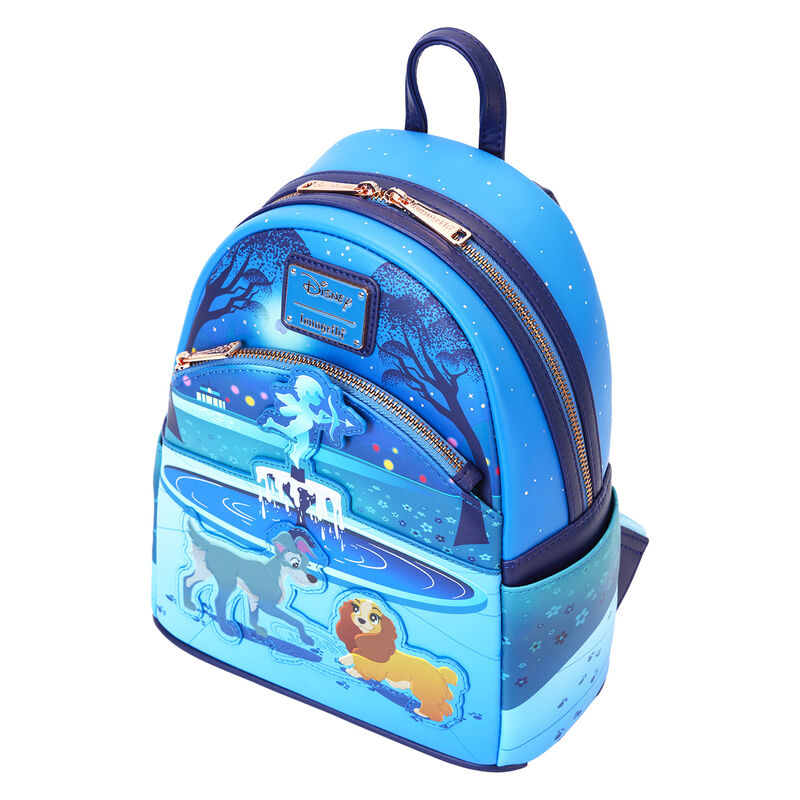 Zaino Disney Loungefly Lilli e il Vagabondo 70° anniversario 26 cm