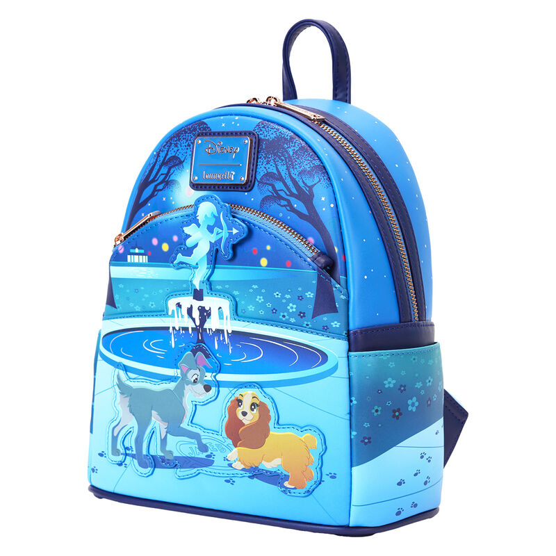 Zaino Disney Loungefly Lilli e il Vagabondo 70° anniversario 26 cm
