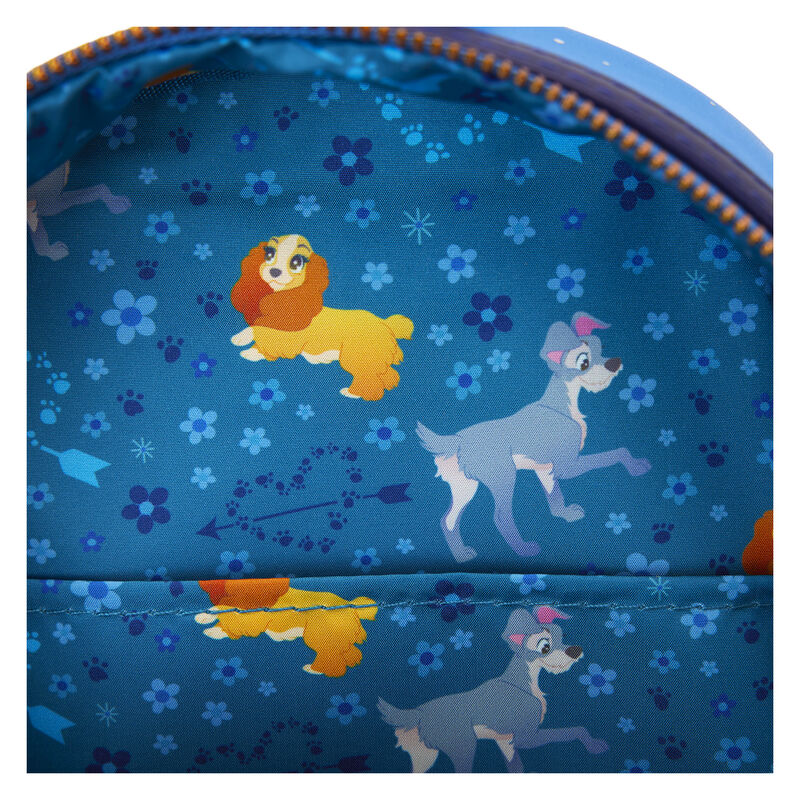 Zaino Disney Loungefly Lilli e il Vagabondo 70° anniversario 26 cm