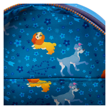 Zaino Disney Loungefly Lilli e il Vagabondo 70° anniversario 26 cm