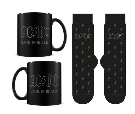 Conjunto de caneca e meias AC/DC
