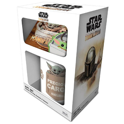 Zestaw kubka podstawki i breloka „Yoda the Child Mandalorian Star Wars”