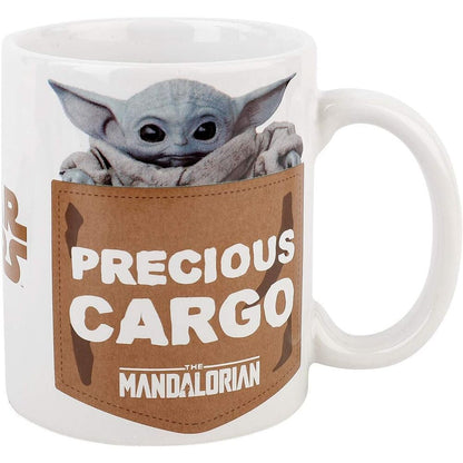 Zestaw kubka podstawki i breloka „Yoda the Child Mandalorian Star Wars”
