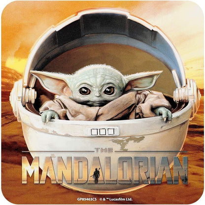 Zestaw kubka podstawki i breloka „Yoda the Child Mandalorian Star Wars”