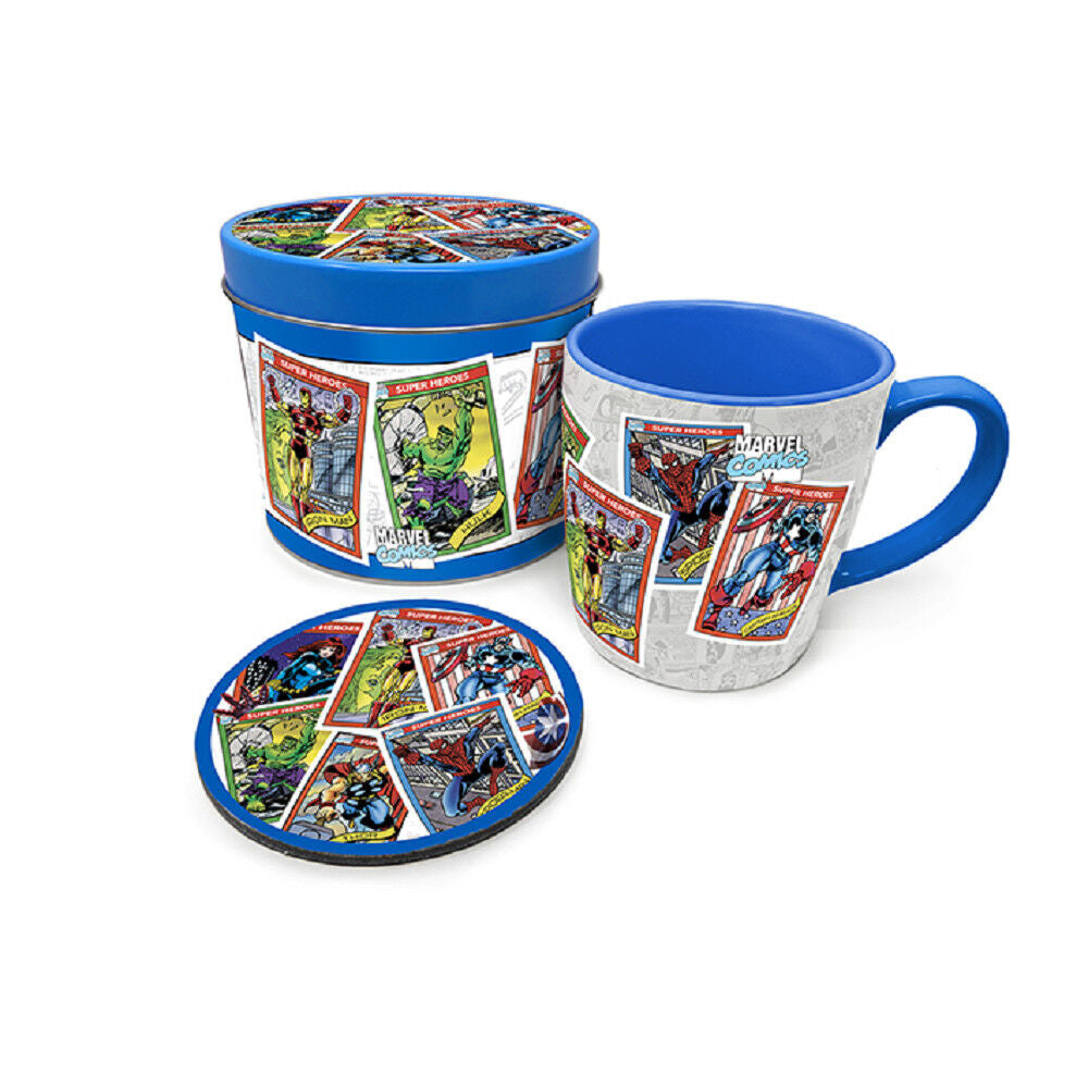 marvel gift tin mug  coaster