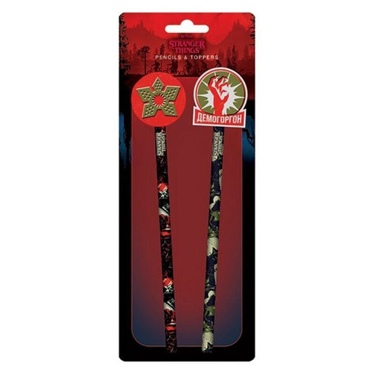 blister 2 rubber pencils demogorgons stranger things
