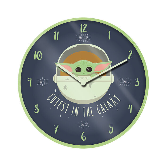 yoda the child mandalorian star wars wall clock
