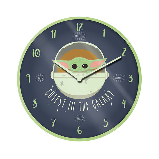yoda the child mandalorian star wars wall clock